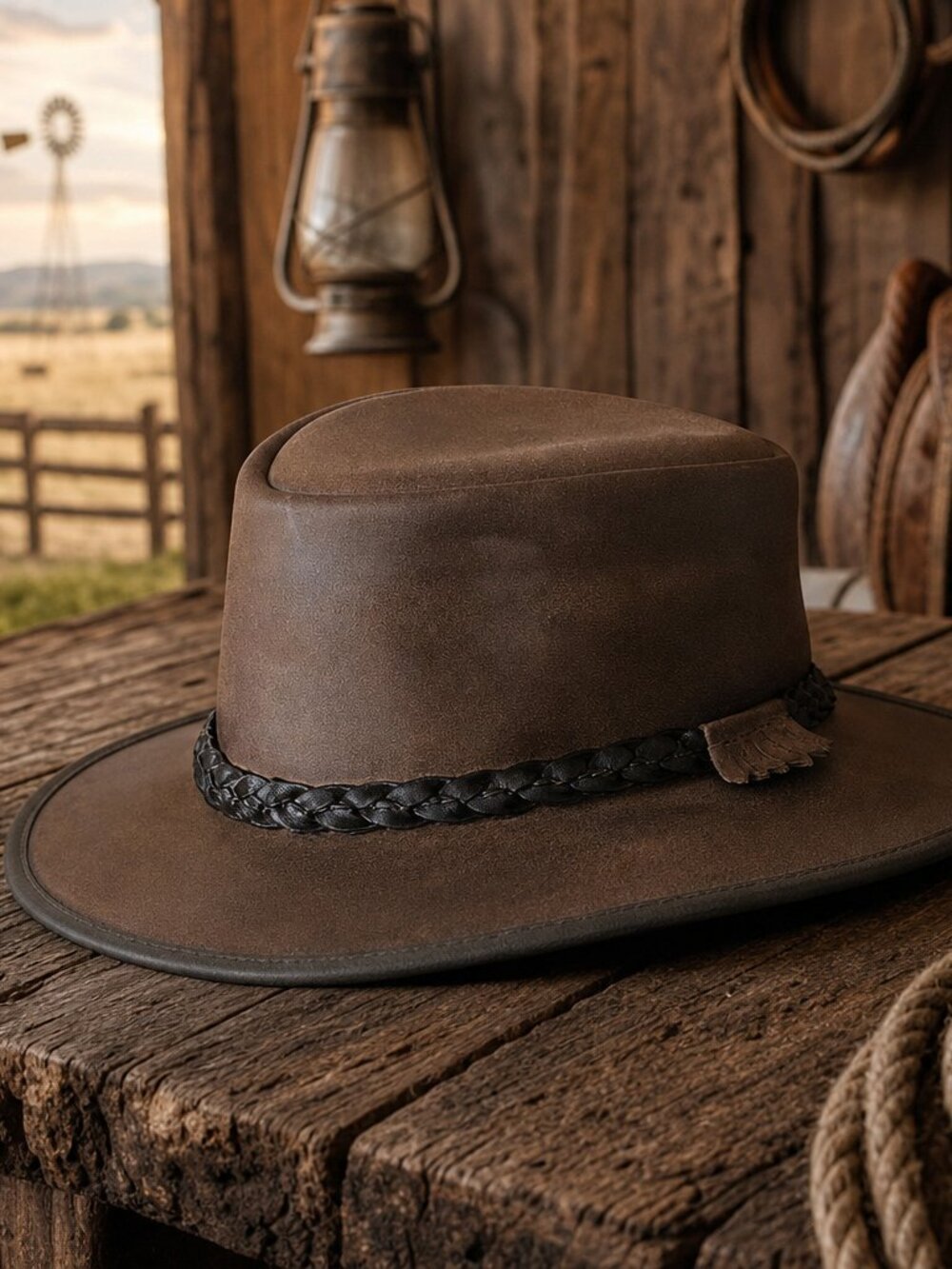 American Hat Makers “Bravo” Western Hat | Brown Suede | Size Small | Made in USA